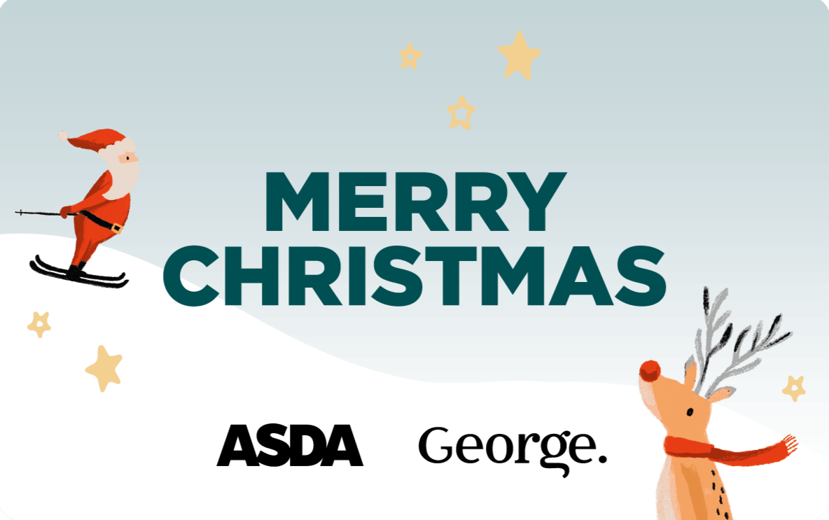Asda Christmas santa & reindeer gift card